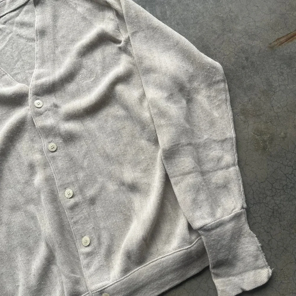 Vintage izod light grey button up cardigan